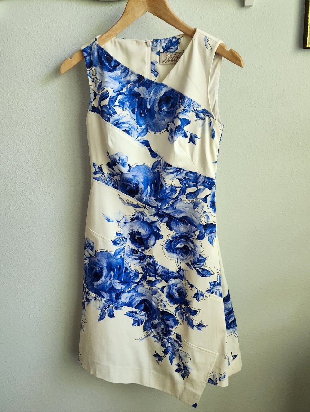 Lela Rose Blue Floral Dress Size 0